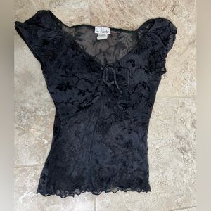 Black fancy Van Mozayt size M blouse